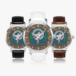 Scottish Lockhart Celtic Circle Silver Automatic Watch Size 46mm