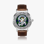 Oliphant Scottish Clan Tartan Crest Badge Silver Automatic Watch Size 46mm