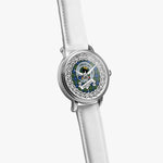 MacLaren Scottish Clan Tartan Crest Badge Silver Automatic Watch Size 46mm