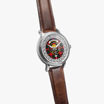 Wauchope Scottish Clan Tartan Crest Badge Silver Automatic Watch Size 46mm