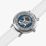 Keith Scottish Clan Tartan Crest Badge Silver Automatic Watch Size 46mm