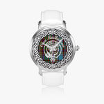 MacAndrew Scottish Clan Tartan Crest Badge Silver Automatic Watch Size 46mm