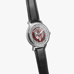 MacBean Clan Tartan Crest Badge Silver Automatic Watch Size 46mm