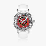 Moubray Scottish Clan Tartan Crest Badge Silver Automatic Watch Size 46mm