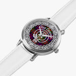 Carnegie Modern Scottish Clan Tartan Crest Badge Silver Automatic Watch Size 46mm