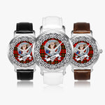 Brodie Scottish Clan Tartan Crest Badge Silver Automatic Watch Size 46mm