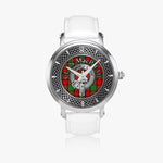 Clan MacPhail Crest & Tartan Knot Sterling Silver Unisex Automatic Watch (Silver) Size 46mm