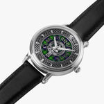 Clan Farquharson Crest & Tartan Knot Sterling Silver Unisex Automatic Watch (Silver) Size 46mm