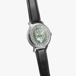Scottish Kelly Clan Tartan Crest Badge Silver Automatic Watch Size 46mm