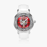 Scottish Adamson Clan Tartan Crest Badge Silver Automatic Watch Size 46mm