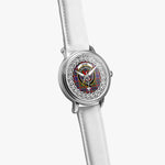 Adam Scottish Clan Tartan Crest Badge Silver Automatic Watch Size 46mm