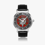 Clan Morrison Crest & Tartan Knot Sterling Silver Unisex Automatic Watch (Silver) Size 46mm