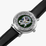 Beveridge Scottish Clan Tartan Crest Badge Silver Automatic Watch Size 46mm