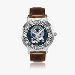 Hope Scottish Clan Tartan Crest Badge Silver Automatic Watch Size 46mm