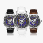 Clan Eliott Crest & Tartan Knot Sterling Silver Unisex Automatic Watch (Silver) Size 46mm