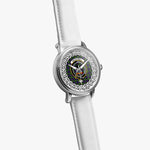 MacDonell Scottish Clan Tartan Crest Badge Silver Automatic Watch Size 46mm