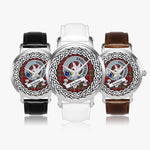 Lindsay Scottish Clan Tartan Crest Badge Silver Automatic Watch Size 46mm