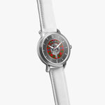 Clan Ross Crest & Tartan Knot Sterling Silver Unisex Automatic Watch (Silver) Size 46mm