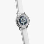 MacInnes Clan Tartan Crest Badge Silver Automatic Watch Size 46mm