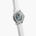 Melville Scottish Clan Tartan Crest Badge Silver Automatic Watch Size 46mm