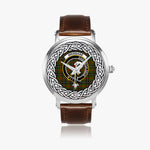 Brisbane Scottish Clan Tartan Crest Badge Silver Automatic Watch Size 46mm