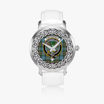 Porterfield Scottish Clan Tartan Crest Badge Silver Automatic Watch Size 46mm