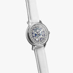 Hannay Scottish Clan Tartan Crest Badge Silver Automatic Watch Size 46mm