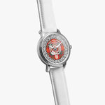Scottish Macnab Clan Tartan Crest Badge Silver Automatic Watch Size 46mm