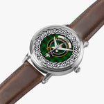 Logie Scottish Clan Tartan Crest Badge Silver Automatic Watch Size 46mm