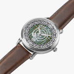 Scottish Kelly Clan Tartan Crest Badge Silver Automatic Watch Size 46mm