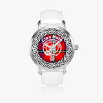 Scottish Haig Clan Tartan Crest Badge Old Silver Automatic Watch Size 46mm