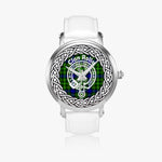 Scottish Rollo Clan Tartan Crest Badge Silver Automatic Watch Size 46mm