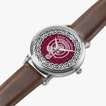 Scottish Hamilton Clan Tartan Crest Badge Silver Automatic Watch Size 46mm