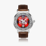Scottish Abernethy Clan Tartan Crest Badge Silver Automatic Watch Size 46mm