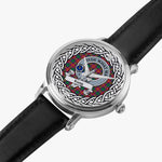 Haig Scottish Clan Tartan Crest Badge Silver Automatic Watch Size 46mm