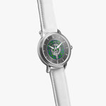 Clan Hunter Crest & Tartan Knot Sterling Silver Unisex Automatic Watch (Silver) Size 46mm