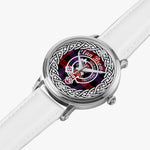 Brown/ Broun Scottish Clan Tartan Crest Badge Silver Automatic Watch Size 46mm