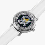 Campbell Scottish Clan Tartan Crest Badge Silver Automatic Watch Size 46mm