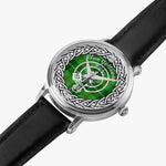 Scottish Galloway Clan Tartan Crest Badge Silver Automatic Watch Size 46mm
