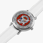 Scott Scottish Clan Tartan Crest Badge Silver Automatic Watch Size 46mm