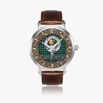 Scottish Murray of Dysart Celtic Ring Silver Automatic Watch Size 46mm