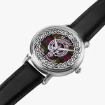 McGill Scottish Clan Tartan Crest Badge Silver Automatic Watch Size 46mm