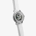 MacMillan Scottish Clan Tartan Crest Badge Silver Automatic Watch Size 46mm