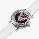 Macdonnell Scottish Clan Tartan Crest Badge Silver Automatic Watch Size 46mm