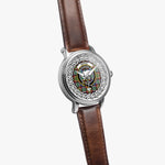 Norvel Scottish Clan Tartan Crest Badge Silver Automatic Watch Size 46mm