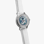 Pitcairn Scottish Clan Tartan Crest Badge Silver Automatic Watch Size 46mm