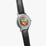 MacAdams Scottish Clan Tartan Crest Badge Silver Automatic Watch Size 46mm