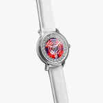 Scottish Hamilton Clan Tartan Crest Badge Old Silver Automatic Watch Size 46mm