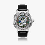 Craig Scottish Clan Tartan Crest Badge Silver Automatic Watch Size 46mm