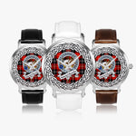 Marjoribanks Scottish Clan Tartan Crest Badge Silver Automatic Watch Size 46mm